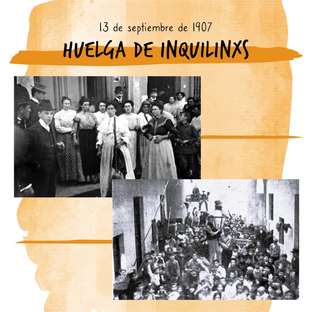 HUELGA DE INQUILINXS – 13 de SEPTIEMBRE de 1907